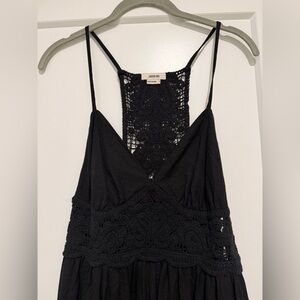 Jason Wu Black Crochet Detail Maxi Dress